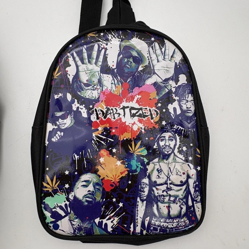 Rap Hip Hop Backpack Sling Bag Set 18in‎ Multicolor Mens Daypack Travel School